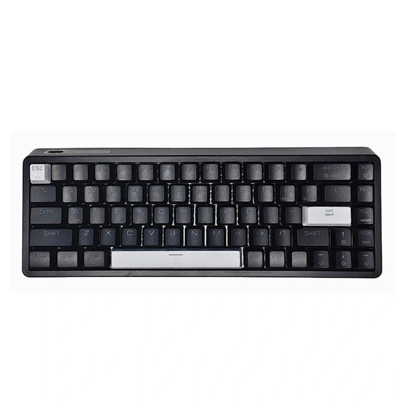 2.4Ghz Wireless & BT Mechanical Keyboard 68 Keys   Membrane Keyboards  for PC Gamer